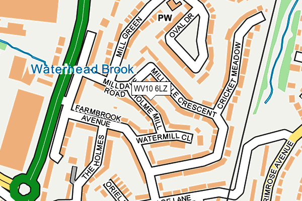 WV10 6LZ map - OS OpenMap – Local (Ordnance Survey)