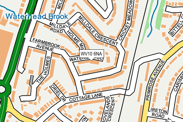 WV10 6NA map - OS OpenMap – Local (Ordnance Survey)