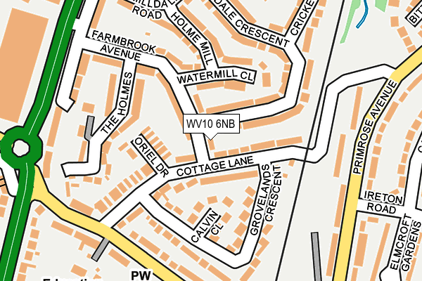 WV10 6NB map - OS OpenMap – Local (Ordnance Survey)