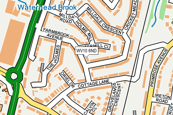 WV10 6ND map - OS OpenMap – Local (Ordnance Survey)