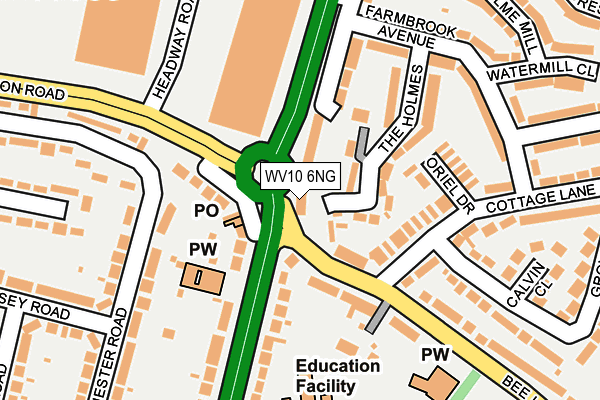 WV10 6NG map - OS OpenMap – Local (Ordnance Survey)