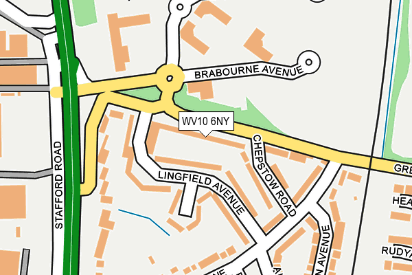 WV10 6NY map - OS OpenMap – Local (Ordnance Survey)