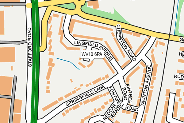 WV10 6PA map - OS OpenMap – Local (Ordnance Survey)