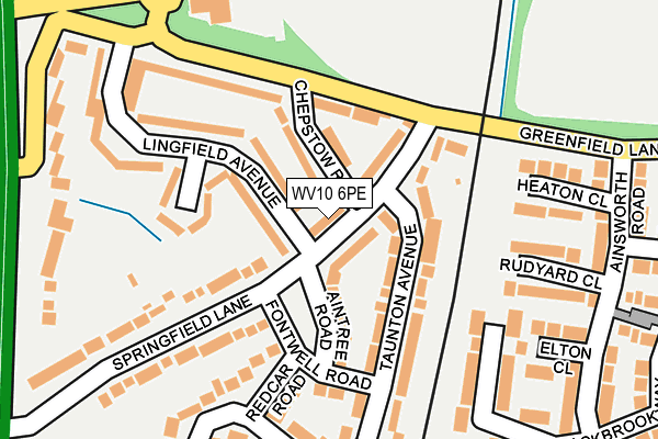 WV10 6PE map - OS OpenMap – Local (Ordnance Survey)