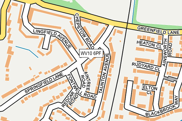 WV10 6PF map - OS OpenMap – Local (Ordnance Survey)