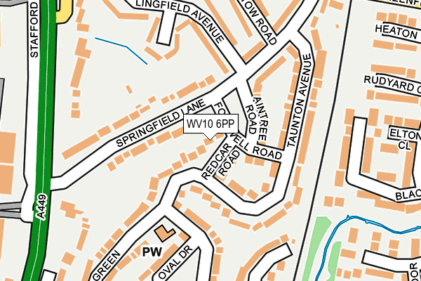 WV10 6PP map - OS OpenMap – Local (Ordnance Survey)