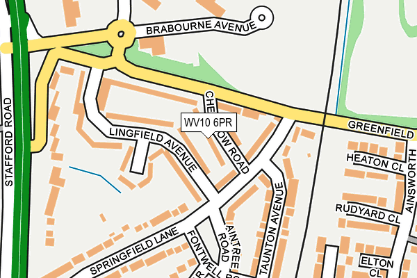 WV10 6PR map - OS OpenMap – Local (Ordnance Survey)