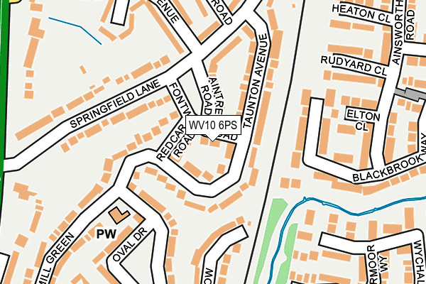 WV10 6PS map - OS OpenMap – Local (Ordnance Survey)