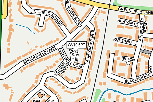WV10 6PT map - OS OpenMap – Local (Ordnance Survey)