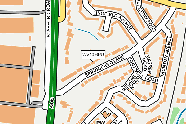 WV10 6PU map - OS OpenMap – Local (Ordnance Survey)