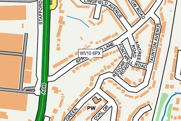 WV10 6PX map - OS OpenMap – Local (Ordnance Survey)