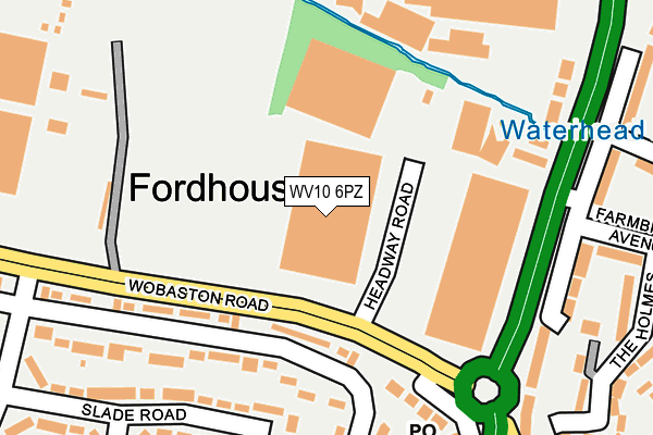 WV10 6PZ map - OS OpenMap – Local (Ordnance Survey)