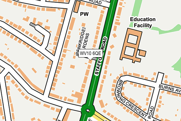 WV10 6QE map - OS OpenMap – Local (Ordnance Survey)