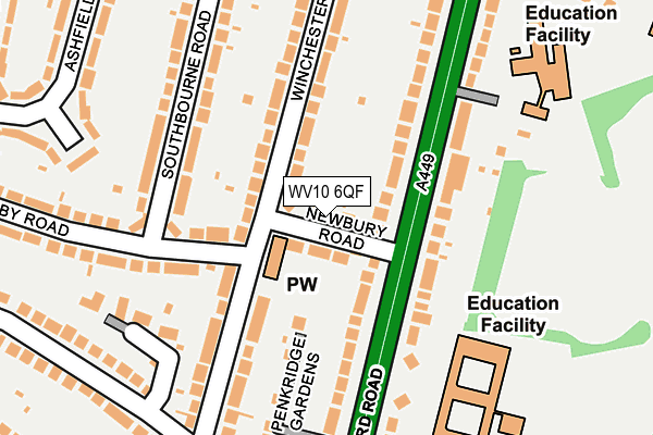 WV10 6QF map - OS OpenMap – Local (Ordnance Survey)