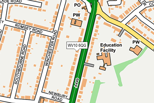 WV10 6QG map - OS OpenMap – Local (Ordnance Survey)