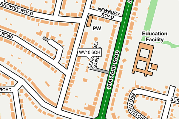 WV10 6QH map - OS OpenMap – Local (Ordnance Survey)