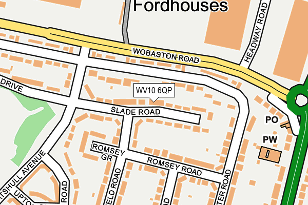 WV10 6QP map - OS OpenMap – Local (Ordnance Survey)