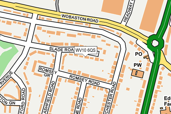 WV10 6QS map - OS OpenMap – Local (Ordnance Survey)