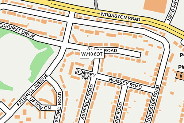 WV10 6QT map - OS OpenMap – Local (Ordnance Survey)