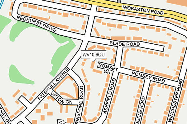 WV10 6QU map - OS OpenMap – Local (Ordnance Survey)