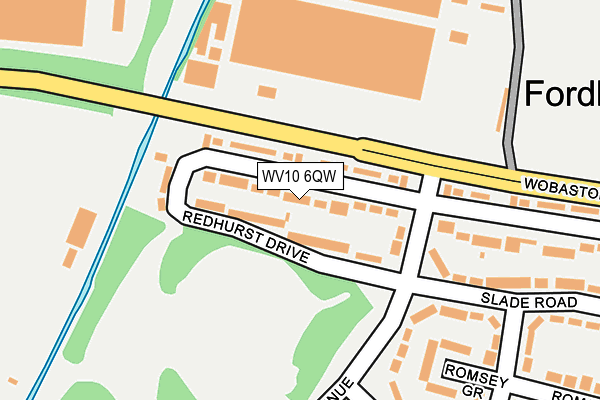 WV10 6QW map - OS OpenMap – Local (Ordnance Survey)