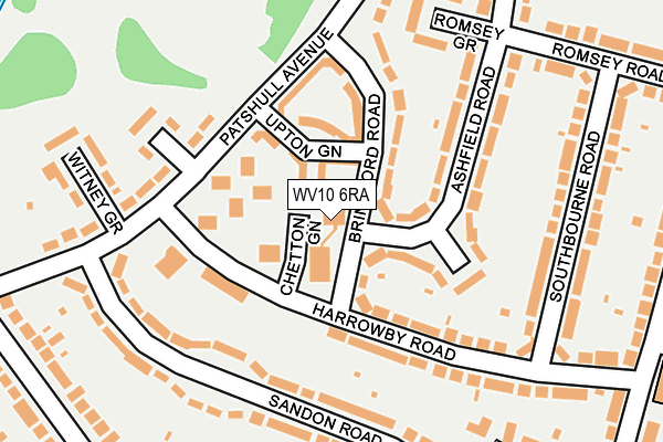 WV10 6RA map - OS OpenMap – Local (Ordnance Survey)