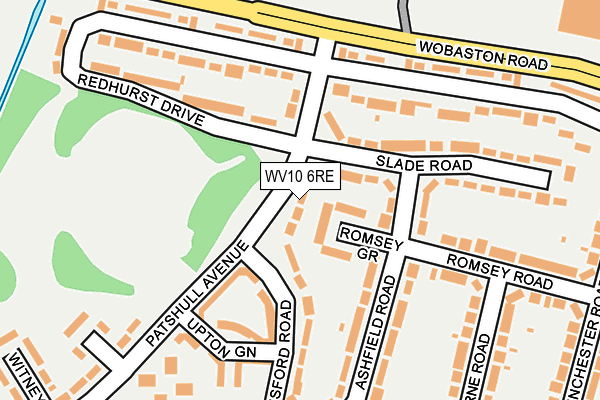 WV10 6RE map - OS OpenMap – Local (Ordnance Survey)