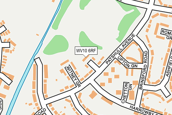 WV10 6RF map - OS OpenMap – Local (Ordnance Survey)