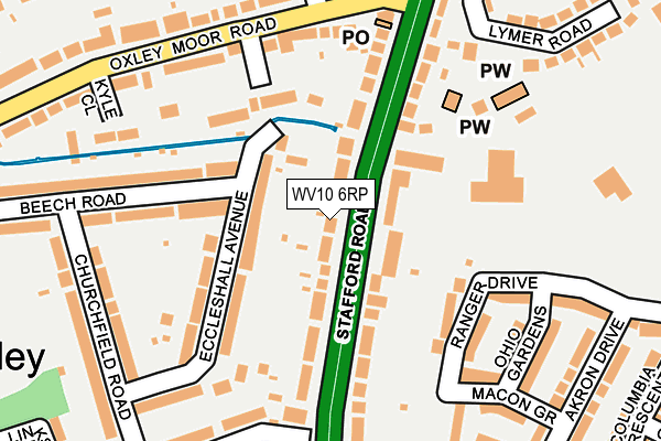 WV10 6RP map - OS OpenMap – Local (Ordnance Survey)