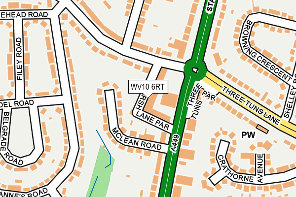 WV10 6RT map - OS OpenMap – Local (Ordnance Survey)