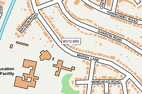 WV10 6RX map - OS OpenMap – Local (Ordnance Survey)