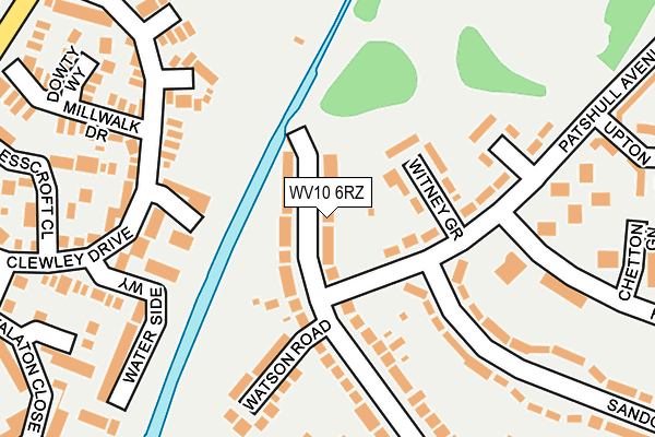 WV10 6RZ map - OS OpenMap – Local (Ordnance Survey)