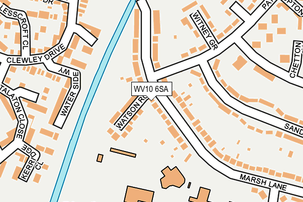 WV10 6SA map - OS OpenMap – Local (Ordnance Survey)