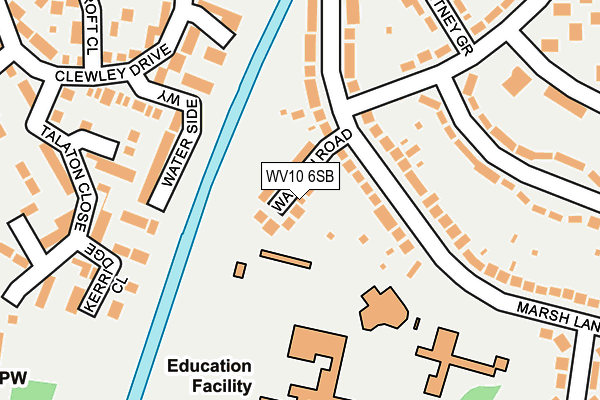 WV10 6SB map - OS OpenMap – Local (Ordnance Survey)