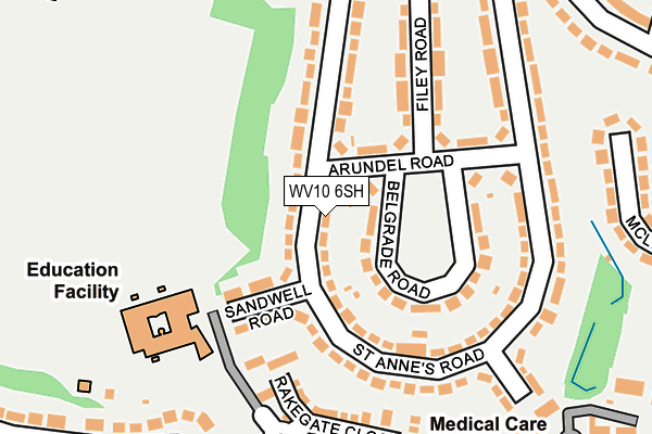 WV10 6SH map - OS OpenMap – Local (Ordnance Survey)