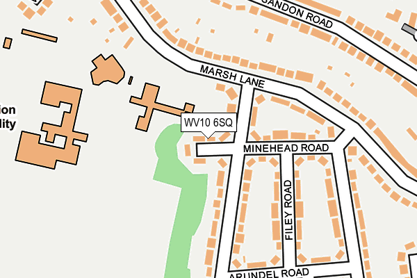 WV10 6SQ map - OS OpenMap – Local (Ordnance Survey)
