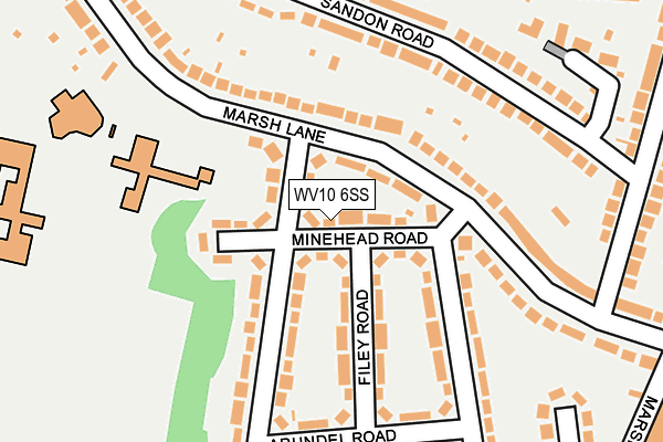 WV10 6SS map - OS OpenMap – Local (Ordnance Survey)