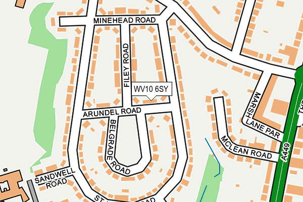 WV10 6SY map - OS OpenMap – Local (Ordnance Survey)