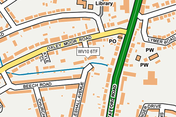 WV10 6TF map - OS OpenMap – Local (Ordnance Survey)