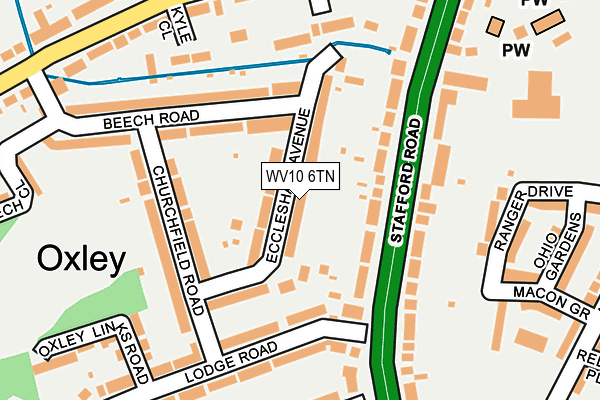 WV10 6TN map - OS OpenMap – Local (Ordnance Survey)
