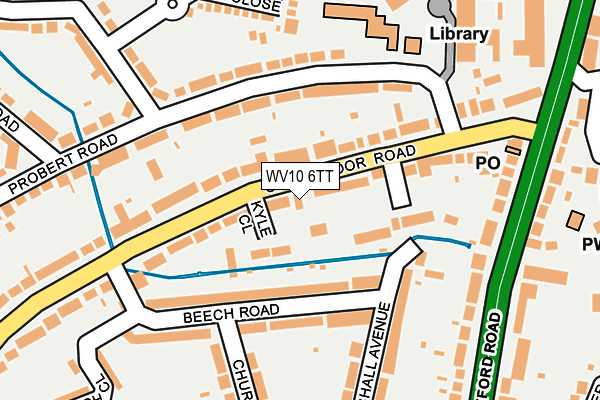 WV10 6TT map - OS OpenMap – Local (Ordnance Survey)