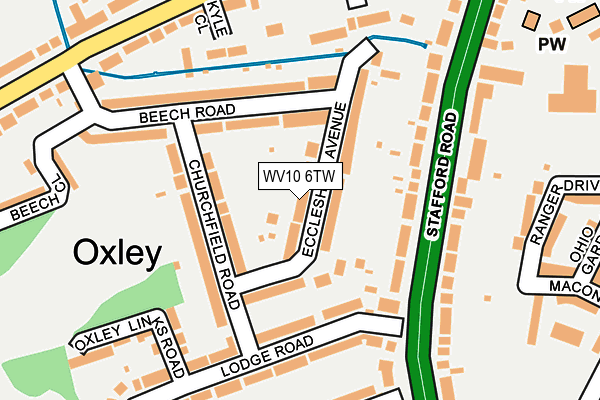 WV10 6TW map - OS OpenMap – Local (Ordnance Survey)