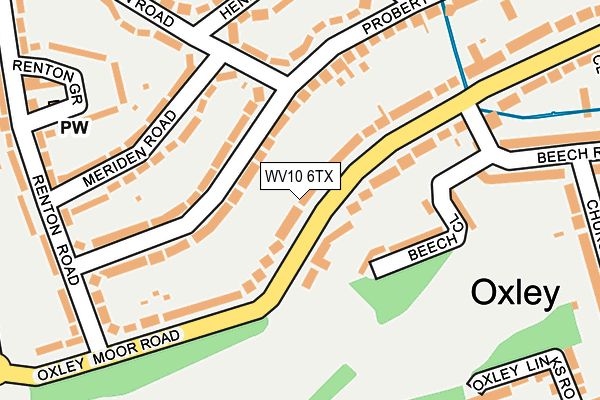 WV10 6TX map - OS OpenMap – Local (Ordnance Survey)