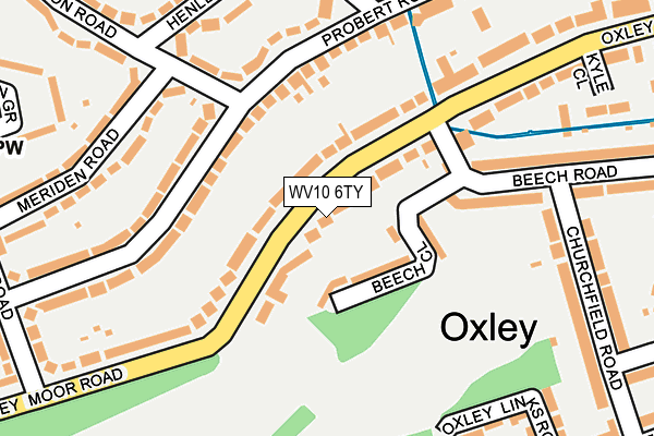 WV10 6TY map - OS OpenMap – Local (Ordnance Survey)