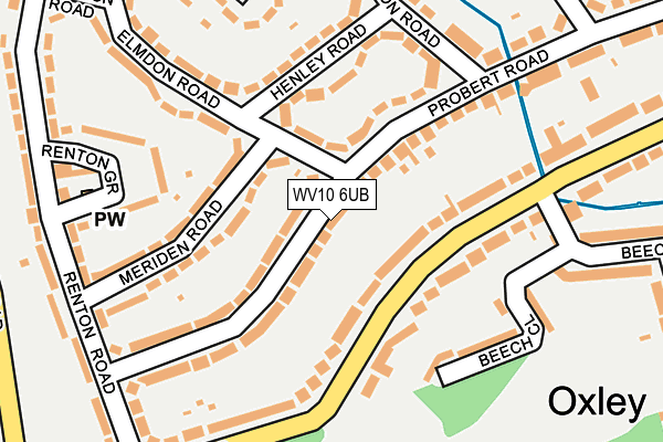 WV10 6UB map - OS OpenMap – Local (Ordnance Survey)