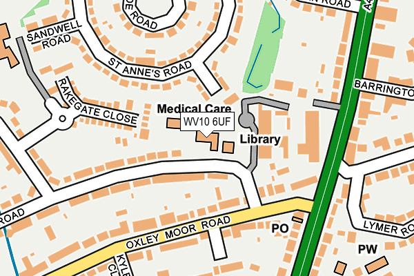 WV10 6UF map - OS OpenMap – Local (Ordnance Survey)