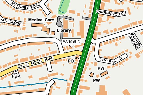WV10 6UG map - OS OpenMap – Local (Ordnance Survey)