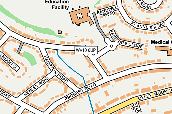 WV10 6UP map - OS OpenMap – Local (Ordnance Survey)