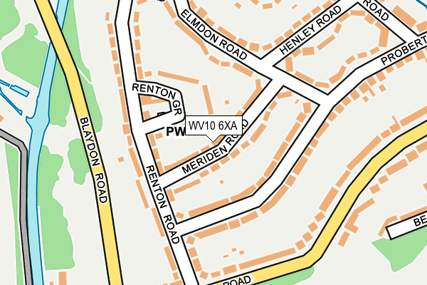 WV10 6XA map - OS OpenMap – Local (Ordnance Survey)