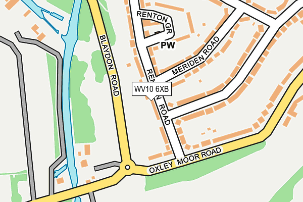 WV10 6XB map - OS OpenMap – Local (Ordnance Survey)